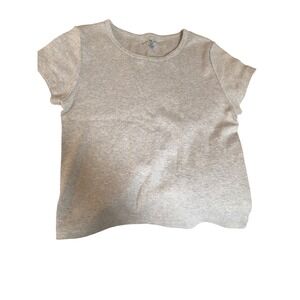 Brandy Melville Heather Grey Short Sleeve Cotton Crew Neck T-Shirt Minimalist
